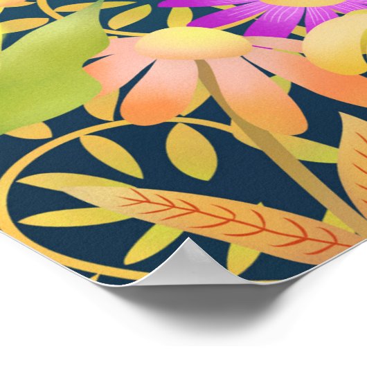 Schönes Day Blue Poster (Ecke)