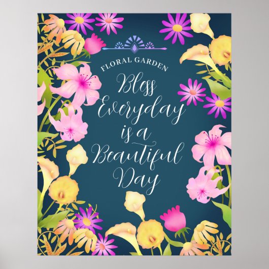 Schönes Day Blue Poster (Vorne)