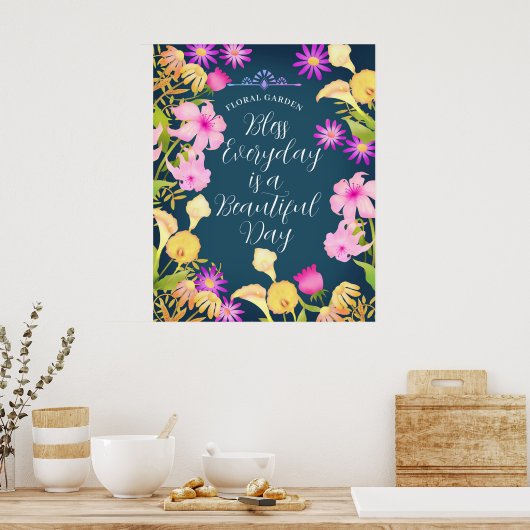 Schönes Day Blue Poster (Küche)