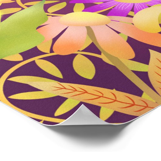 Schönes Day Magenta Poster (Ecke)