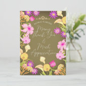 Schönes Day Olive Green Dankeskarte (Stehend Vorderseite)