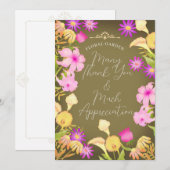 Schönes Day Olive Green Dankeskarte (Vorne/Hinten)