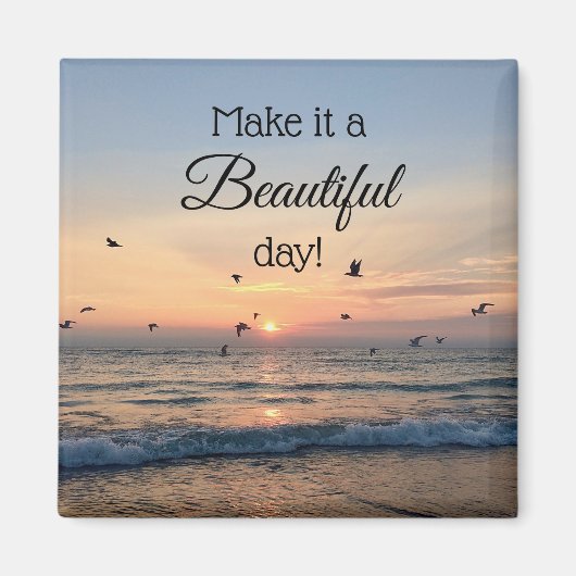 Schönes Day Sunrise Beach Magnet (Vorne)