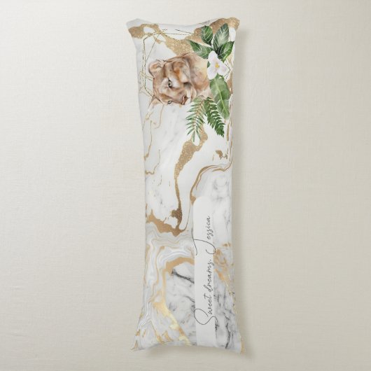 Schönes DBL-Marmormuster mit Puma Seitenschläferkissen (Vorderseite Vertikal)