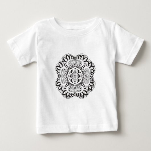 Schönes Deko-Quadrat-Gekritzel Baby T-shirt (Vorderseite)