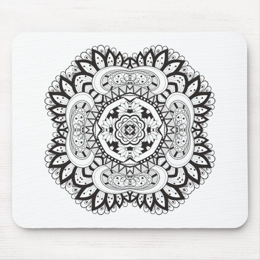 Schönes Deko-Quadrat-Gekritzel Mousepad (Vorne)