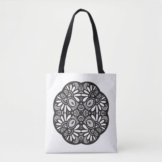 Schönes Deko-schwarzes Quadrat-Gekritzel 2 Tasche (Vorderseite)