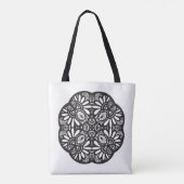 Schönes Deko-schwarzes Quadrat-Gekritzel 2 Tasche (Rückseite)