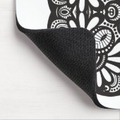 Schönes Deko-schwarzes Quadrat-Gekritzel Mousepad (Ecke)