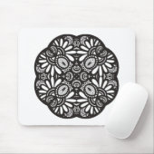 Schönes Deko-schwarzes Quadrat-Gekritzel Mousepad (Mit Mouse)