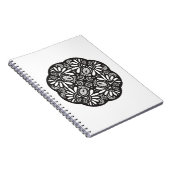 Schönes Deko-schwarzes Quadrat-Gekritzel Notizblock (Rechte Seite)