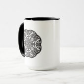 Schönes Deko-schwarzes Quadrat-Gekritzel Tasse (Vorderseite Links)