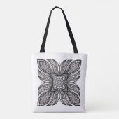 Schönes Dekor-Quadrat-Gekritzel 2 Tasche (Rückseite)