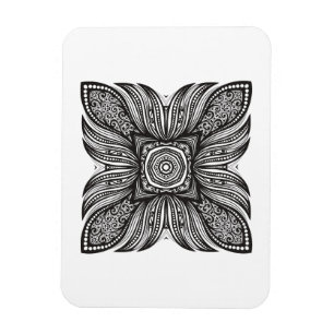 Schönes Dekor-Quadrat-Gekritzel Magnet