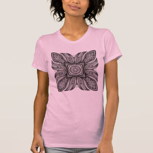 Schönes Dekor-Quadrat-Gekritzel T-Shirt
