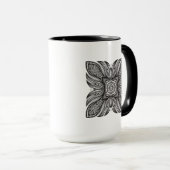 Schönes Dekor-Quadrat-Gekritzel Tasse (VorderseiteRechts)