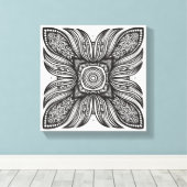 Schönes Dekor Square Doodle 6 Leinwanddruck (Insitu (Holzboden))