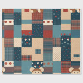 Schönes dekoratives Herz Chic Vatertag Geschenkpapier (Flach)