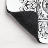 Schönes dekoratives quadratisches Gekritzel Mousepad (Ecke)