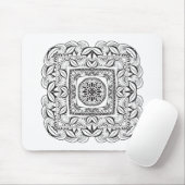 Schönes dekoratives quadratisches Gekritzel Mousepad (Mit Mouse)
