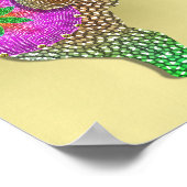 Schönes dekoriertes indisches Elefantenbild Poster (Ecke)