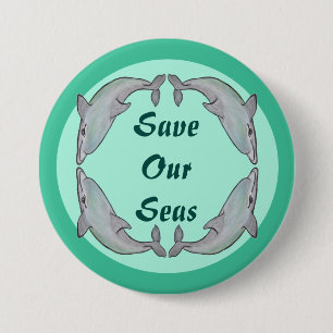 Schönes Delphin-Knopf-Abzeichen Button