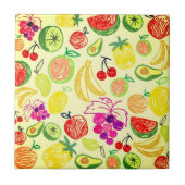 Schönes Design Aquarell Süd Frucht Fliese (Vorderseite)