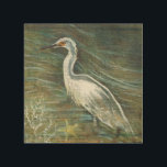 Schönes Design Art Deco Holzdruck<br><div class="desc">Schöne Egret Shorebird Wading in Water Wood Wall Art. Diese Kunst hat eine einzigartige und rustikale Not aus Holz Hintergrund gibt ihm einen verwitterten Küstenstreifen Stil. Ideal für die Hütte,  direkt am See. Dekorieren Sie Ihre Strand-Zuhause oder Ferien-Mietobjekte mit der Wandkunst von Jenn's Emporium.</div>