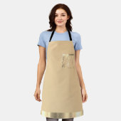 Schönes Design aus Beige und Gold-Marmor Schürze (Getragen)