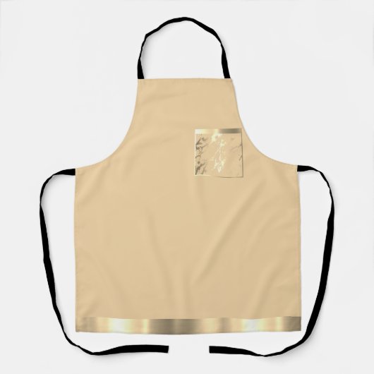 Schönes Design aus Beige und Gold-Marmor Schürze (Vorderseite)