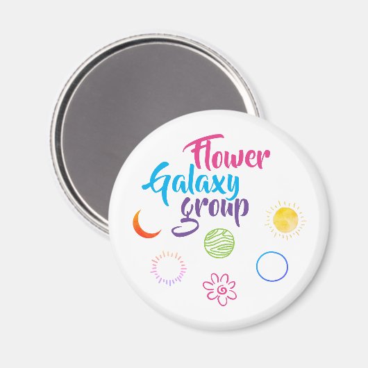 Schönes Design der Blume Galaxy Group Magnet (Vorderseite/Rückseite)