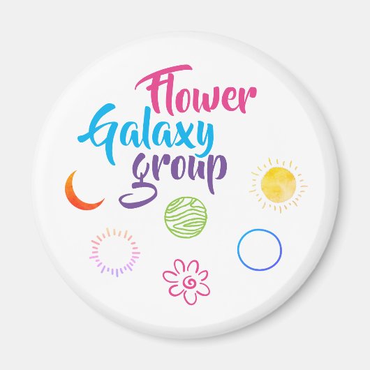Schönes Design der Blume Galaxy Group Magnet (Vorne)