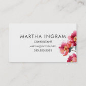 Schönes Design der Blume Visitenkarte (Rückseite)