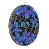 Schönes Design der galaktisch blauen Liebe, Dartscheibe (Vorderseite Links)