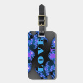 Schönes Design der galaktisch blauen Liebe, Gepäckanhänger (Vorderseite vertikal)