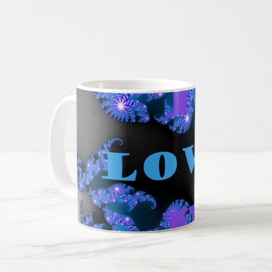 Schönes Design der galaktisch blauen Liebe, Kaffeetasse (Vorderseite Links)