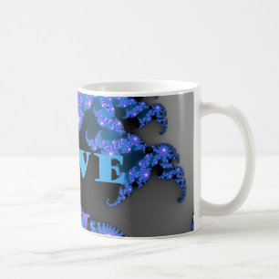 Schönes Design der galaktisch blauen Liebe, Kaffeetasse
