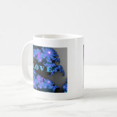 Schönes Design der galaktisch blauen Liebe, Kaffeetasse (Vorderseite Links)