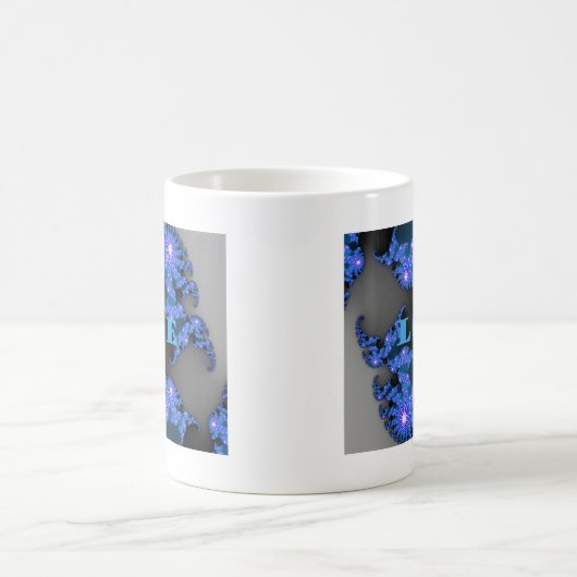 Schönes Design der galaktisch blauen Liebe, Kaffeetasse (Mittel)