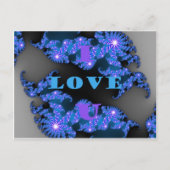 Schönes Design der galaktisch blauen Liebe, Postkarte (Vorderseite)
