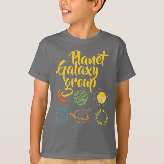 Schönes Design der Kombination von Planet Galaxy T-Shirt (Vorderseite)
