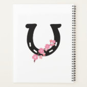 Schönes Design der Reittiere mit Blumenhufeisen Planer (Rückseite)