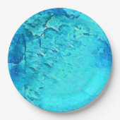 Schönes Design des tropischen Wassers Pappteller (Vorderseite)