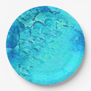 Schönes Design des tropischen Wassers Pappteller