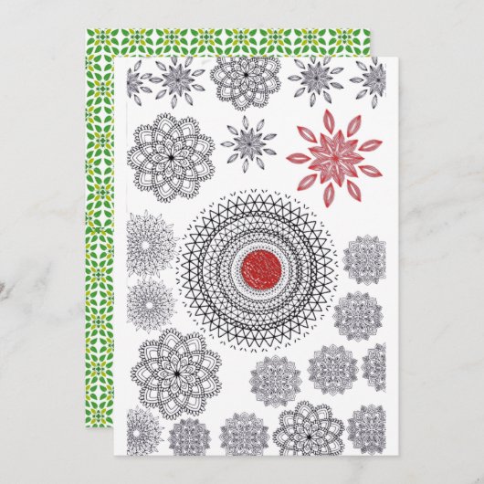 Schönes Design Einladung (Vorne/Hinten)