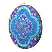 Schönes Design für Afrikanisches Blue Mandala Flor Dartscheibe (Vorderseite rechts)