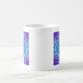 Schönes Design für Afrikanisches Blue Mandala Flor Kaffeetasse (Mittel)