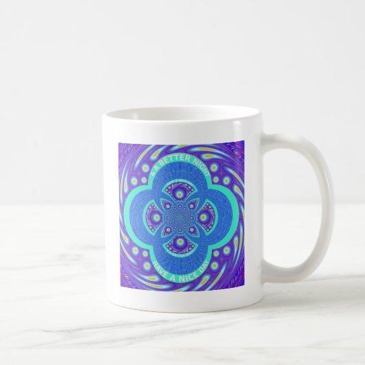 Schönes Design für Afrikanisches Blue Mandala Flor Kaffeetasse (Rechts)