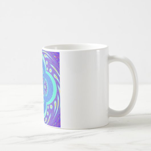 Schönes Design für Afrikanisches Blue Mandala Flor Kaffeetasse (Rechts)