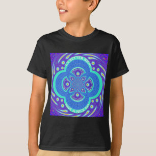 Schönes Design für Afrikanisches Blue Mandala Flor T-Shirt